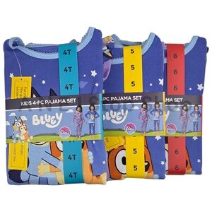 Kids 4-Piece Pajama Set - Purple